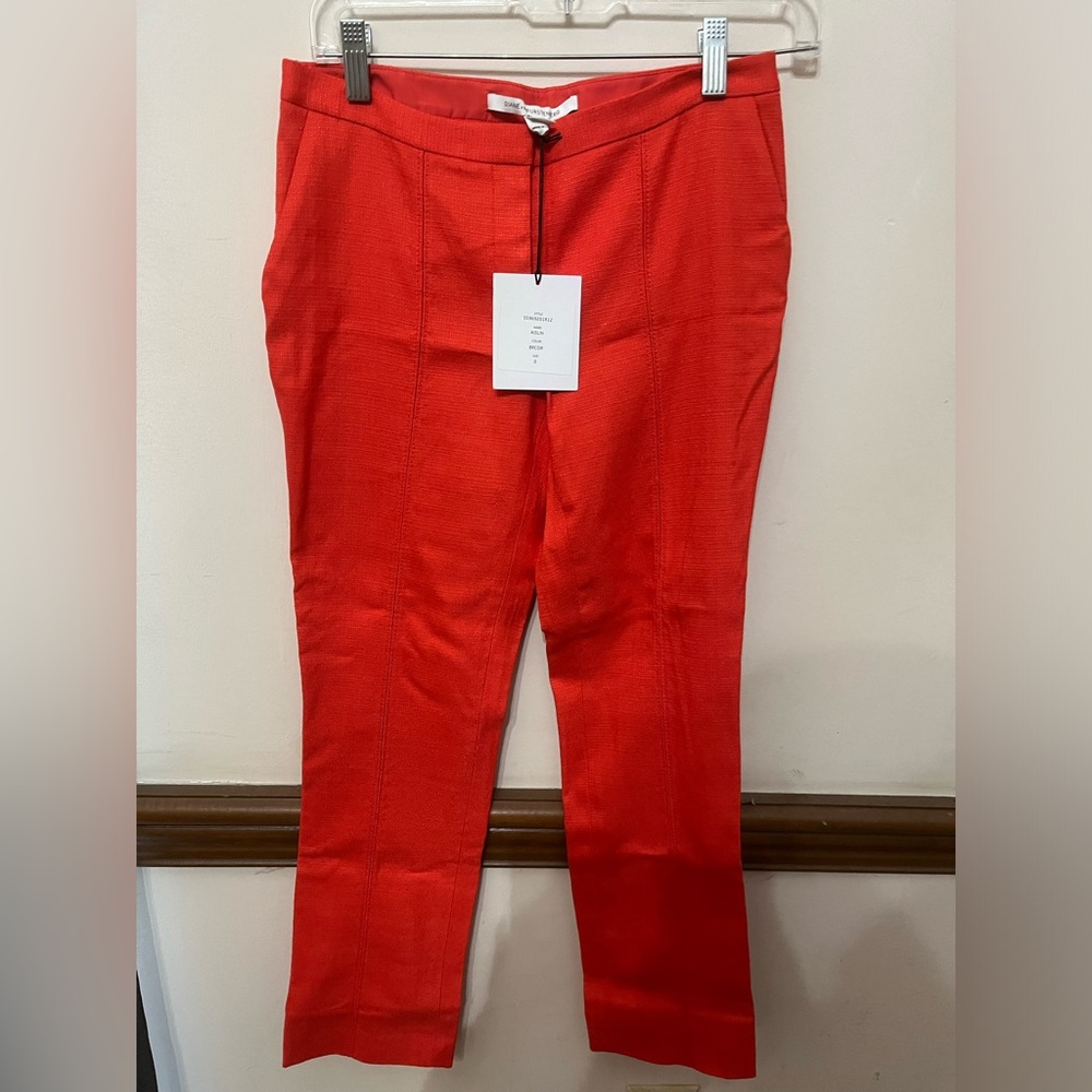 NWT  Dianne Von Furstenburg Aislin stretch pants Sz 0